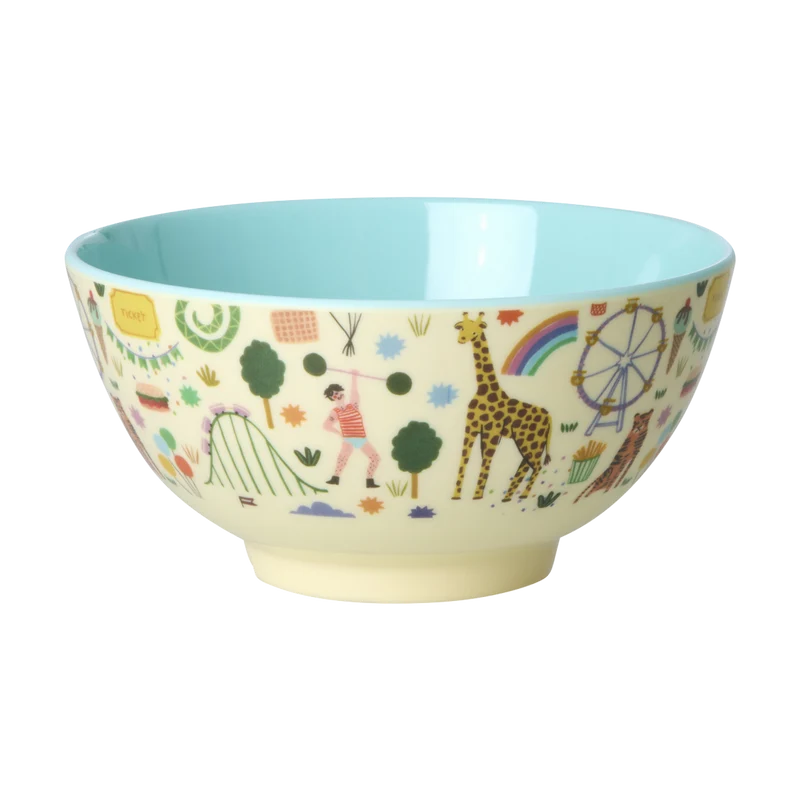 Mellem Børneskål - Mint - Fun Fair Print