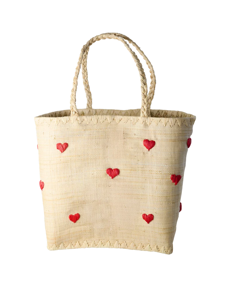 Stor Raffia Taske - Natur - Darling Hearts Design