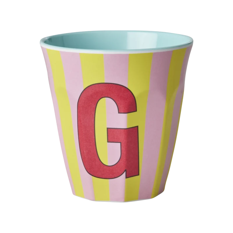 Mellem Alfabetkop - Pink - G - Stripes