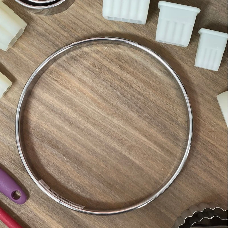 Aro para Tartas 20 cm Acero Inoxidable - Altura 2 cm con Borde Vuelto Lacor