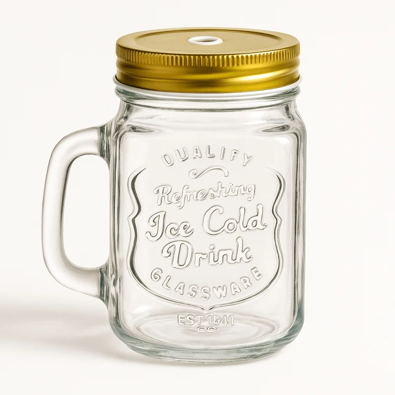 Tarro Vidrio Mason Jar Labraso con tapa