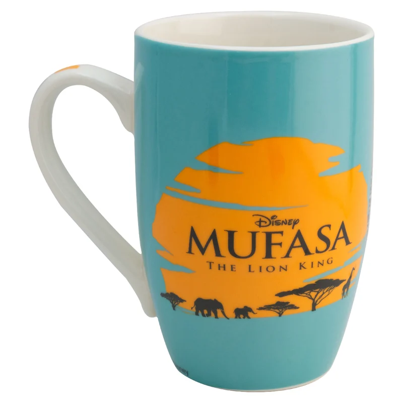 Taza de Porcelana Grande Color Celeste Disney Mufasa 500ml