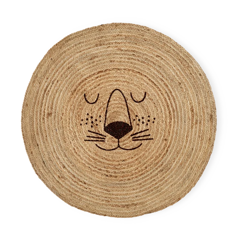 Rund Jute Tæppe - Natur - Lion Design