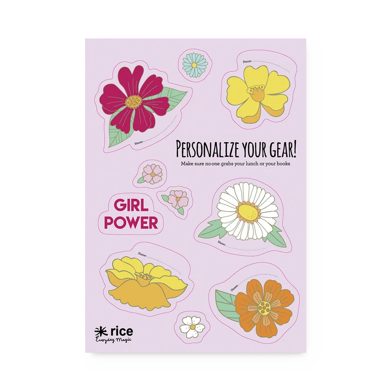 Klistermærker - Pink - Flower Power Print