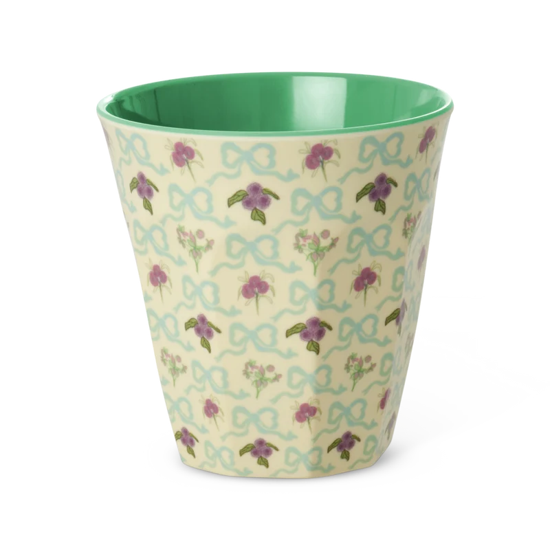 Mellem Kop - Creme - Bow and Bouquet Print