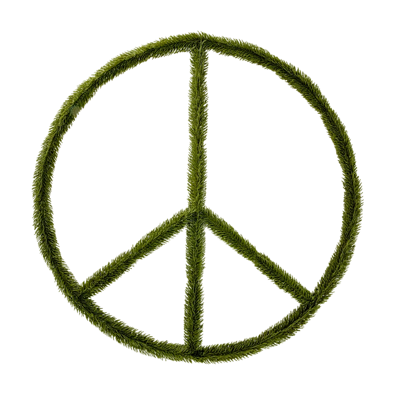 Ekstra stor Peace Julepynt - Grøn