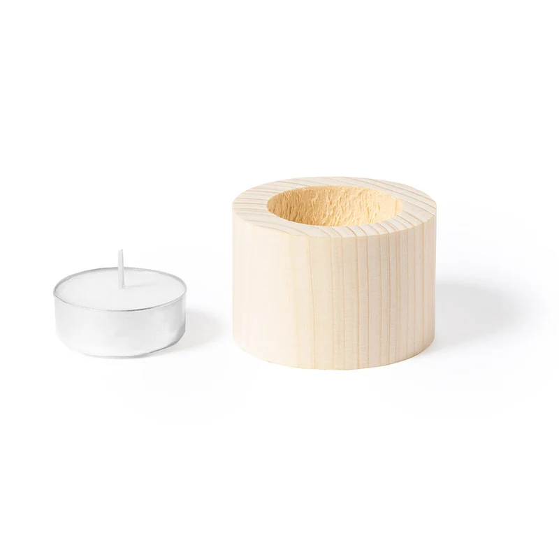 Vela Aromática Vainilla en Recipiente de Madera Yiren