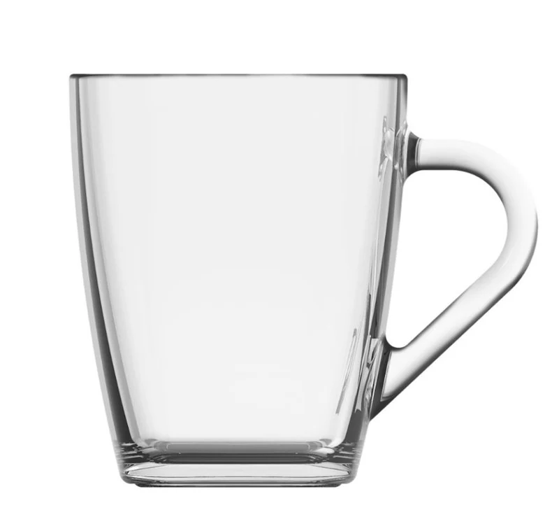 Taza de vidrio Quadre 250 ml BH