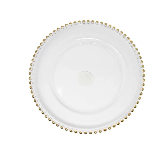 Plato Base Perla Filo Dorado 33 cm Vit