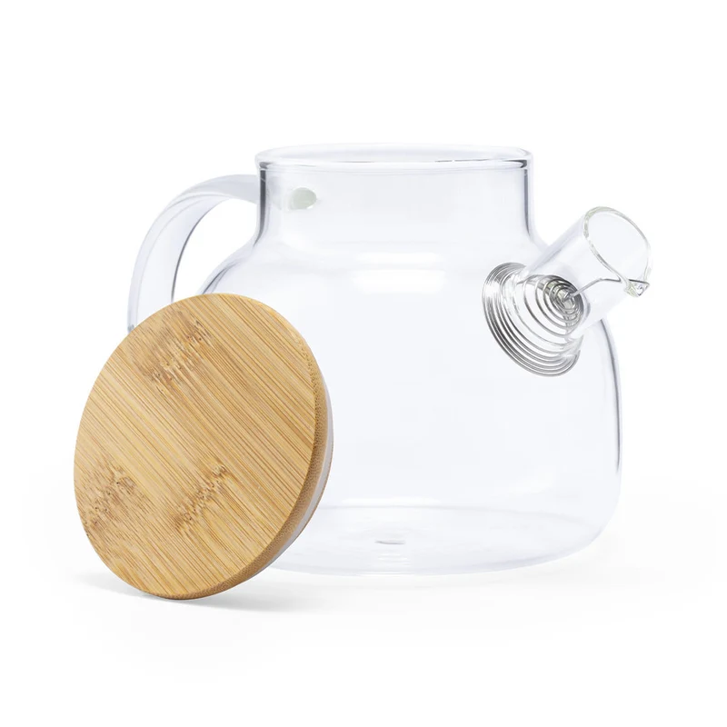 Tetera de Vidrio con Tapa de Bambú e Infusor Talia 1 l
