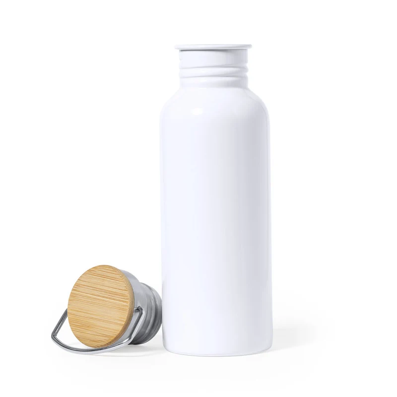 Bidón de Acero Inoxidable Color Blanco para Sublimación Retro Preuk 750 ml