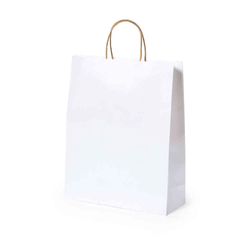 Bolsa Reutilizable de Papel Reciclado Blanco Taurel 6 Kg