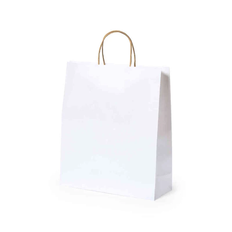 Bolsa Reutilizable de Papel Reciclado Blanco Cynthia 8 Kg