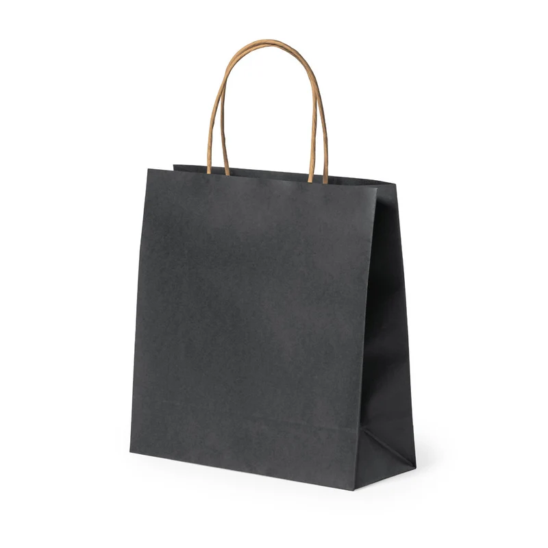 Bolsa Reutilizable de Papel Reciclado Negro Fortis 6 Kg