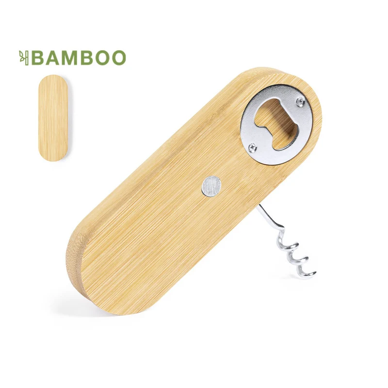 Sacacorchos Abridor Magenético de Madera de Bambú Perring