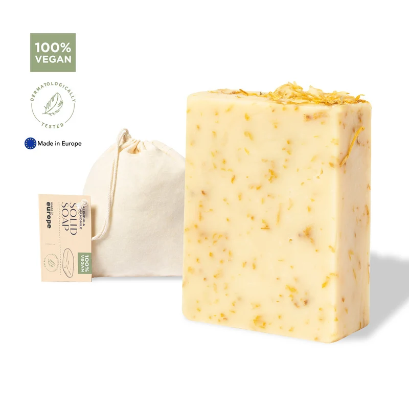 Jabón Vegano Cruelty-Free de Aroma a Caléndula y Manzanilla Gopax