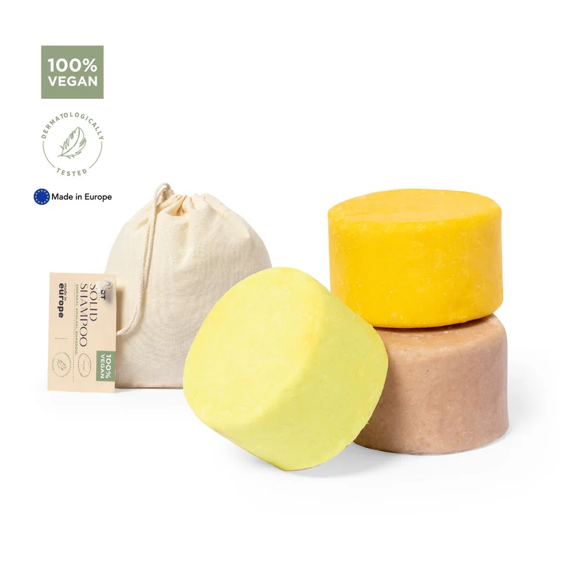Set de Champús Veganos Cruelty-Free y Bolsa de Algodón Turuen