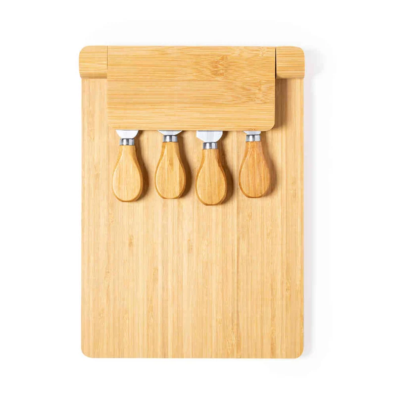Set Tabla Quesos Ecológica de Bambú con Accesorios Mildred