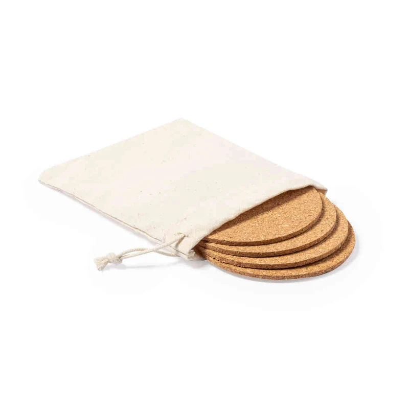 Set de Posavasos Ecológico de Corcho Natural Yagger