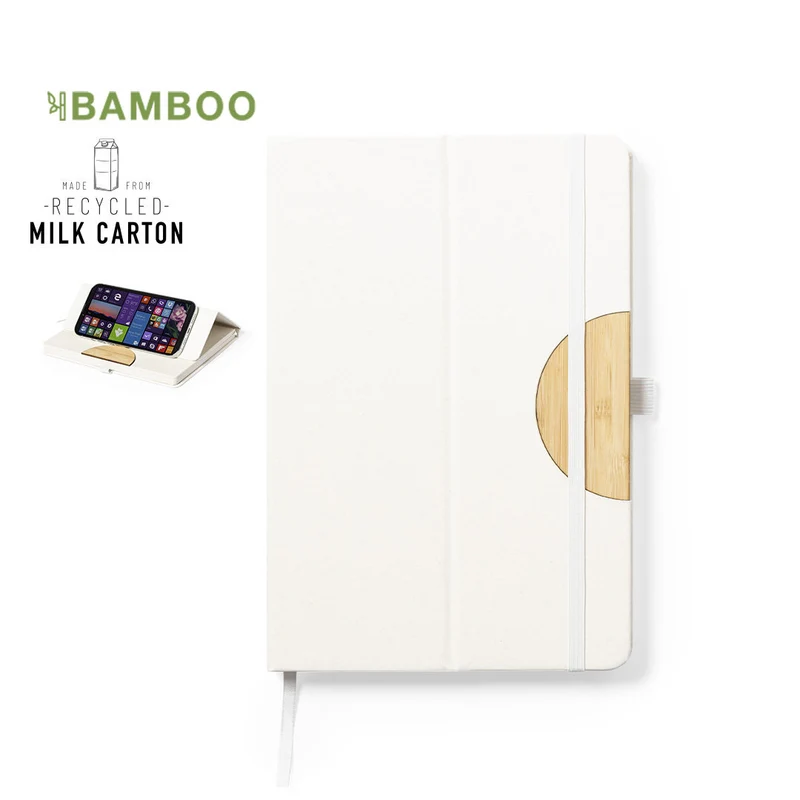 Libreta con Soporte Ecológica con Tapas de Cartones de Leche Reciclados Torya A5