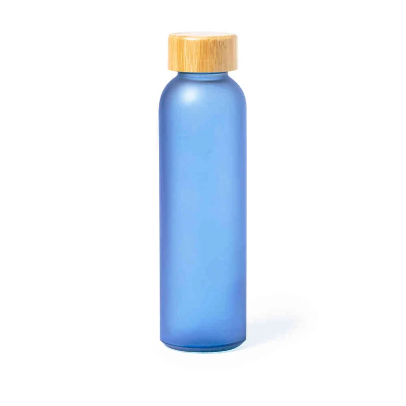 Bidón Ecológico de Cristal y Tapón a Rosca de Bambú Eskay 500ml