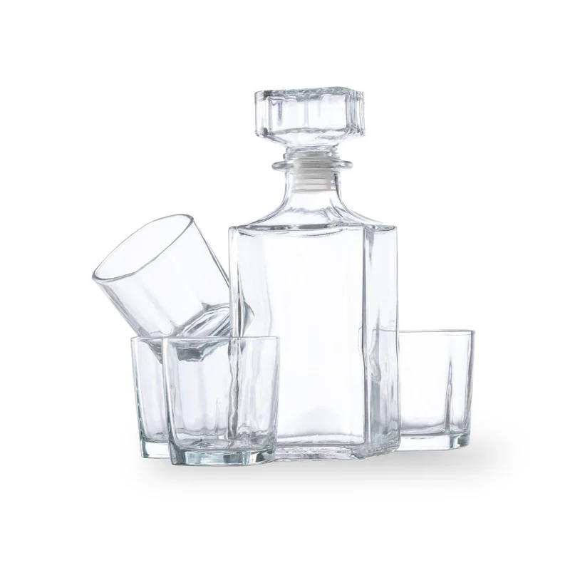 Set de Whisky de Cristal con 4 Vasos Rockwel