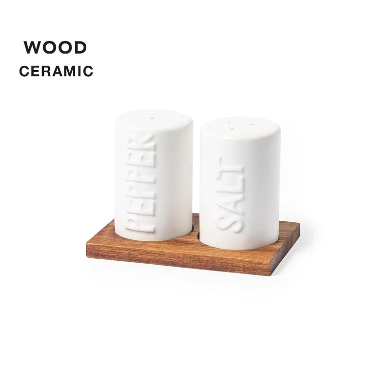 Set de Cocina de Salero y Pimentero Ecológico de Madera Bekox