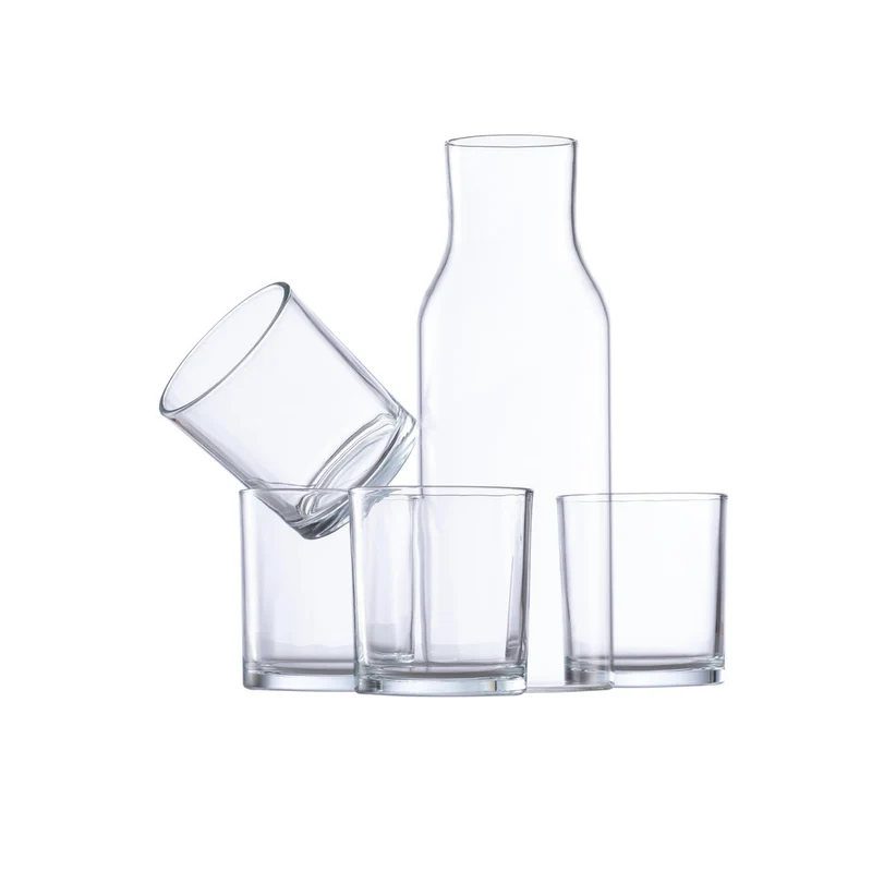 Set Ecológico de Vasos y Botella de Cristal Malister
