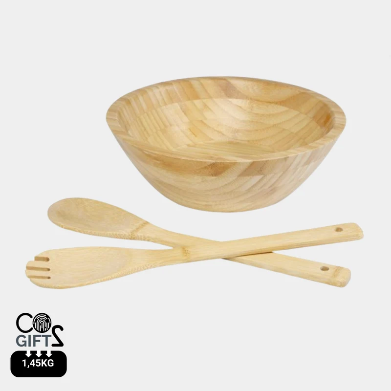 Set de Ensaladera Ecológica de Bambú con Cubiertos a Juego Argulls