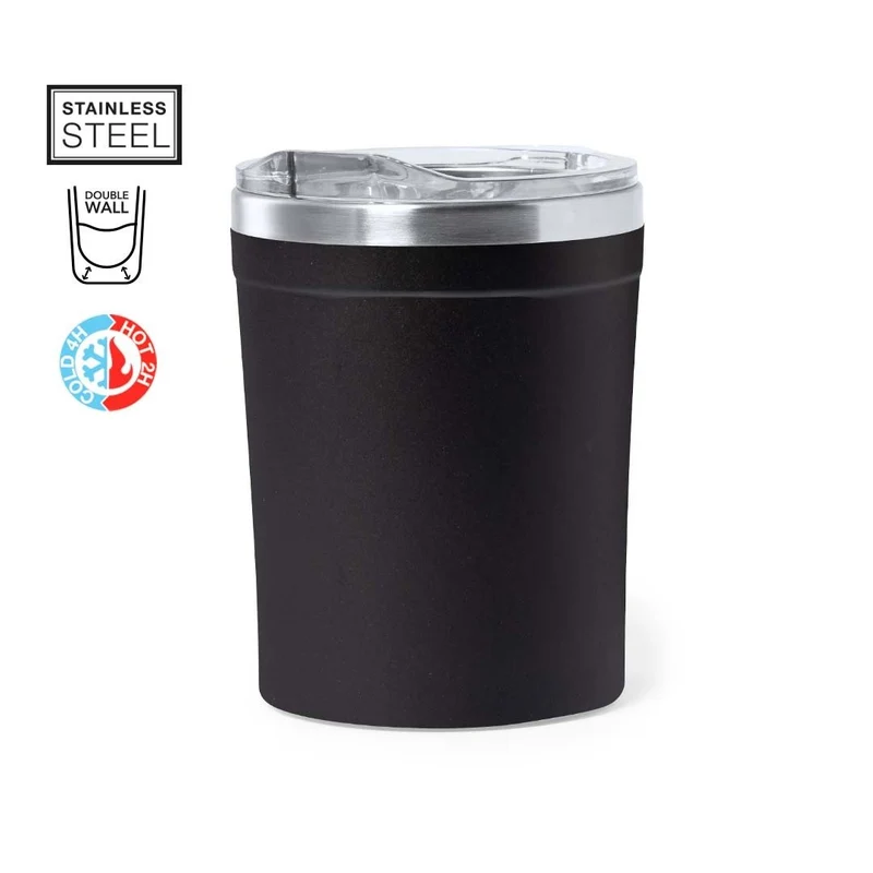 Vaso Térmico de Acero Inoxidable Mate Libre BPA Harbin 350 ml