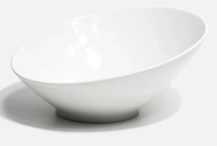 Tazon Inclinado 21 cm Porcelana Blanco ANF