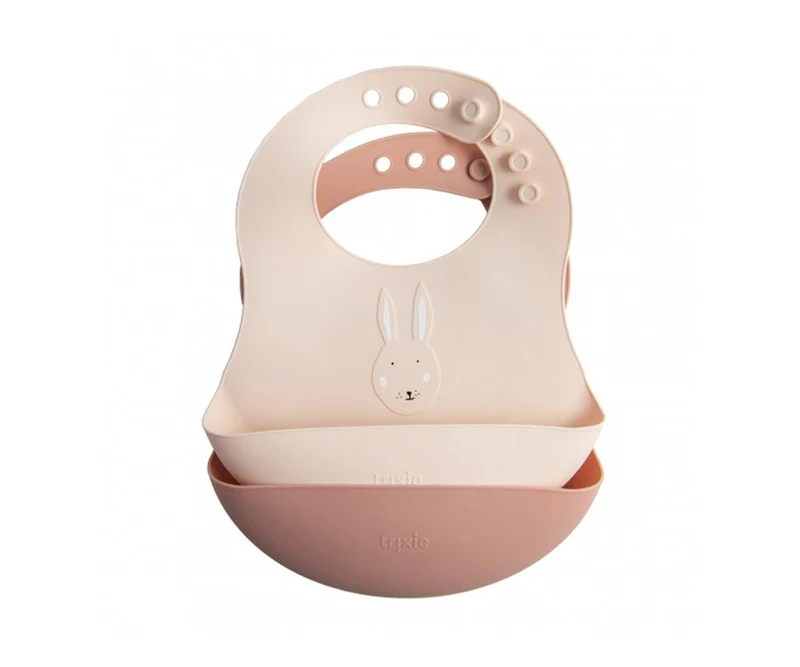 2 Baberos de Silicona Conejo (Mrs. Rabbit) - Trixie