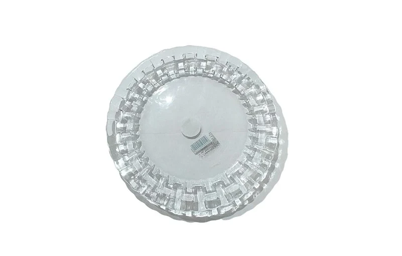 Platon de 24 cm cristal con diseño tejido Vpa