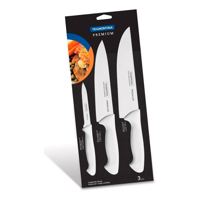 Juego de 3 Cuchillos Carne/Legumbres Premium Tramontina