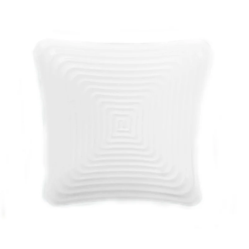 Linea Melamina BLANCA Plato Trinche Cuadrado Square c/Relieve de 27 cm