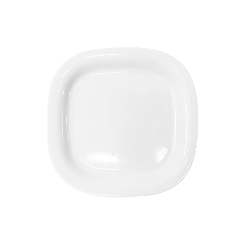Linea Melamina BLANCA Plato Trinche Cuadrado de 8"/20.32x20.32 cm Tav