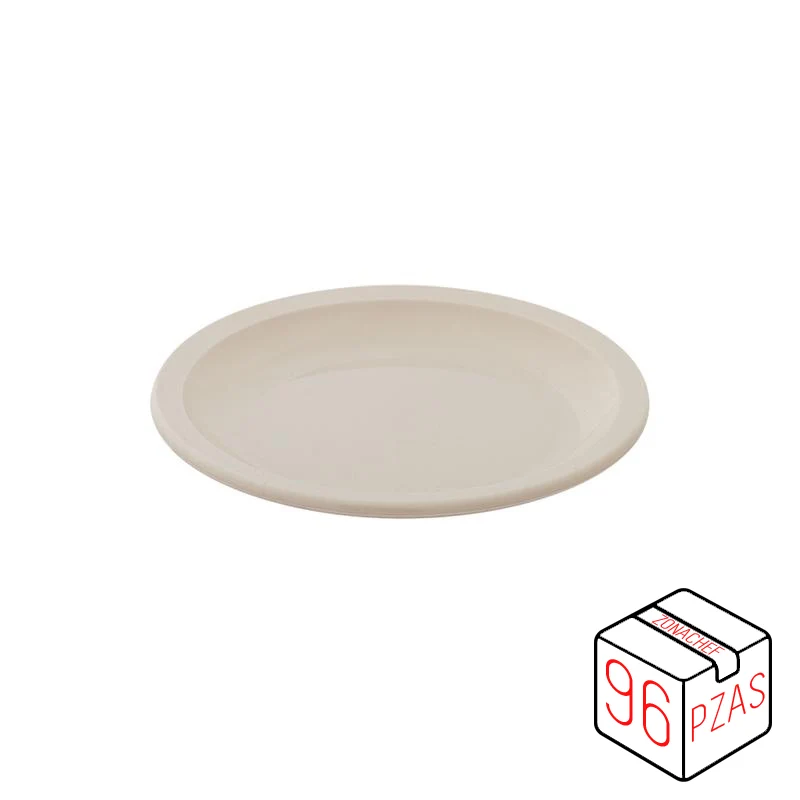 Plato Vanessa Plano Mediano de 8" Policarbonato Caja c/96 pzas Tcp