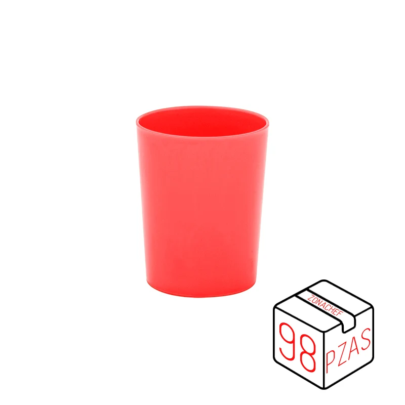 Vaso Kinder de 8 Oz/240 ml Polipropileno Rojo Caja c/98 pzas Tcp
