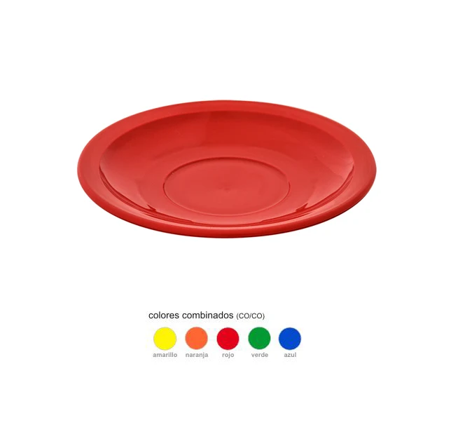 Linea Colima de Polipropileno Plato Terno de 13.5 cm Colores Surtidos Tcp