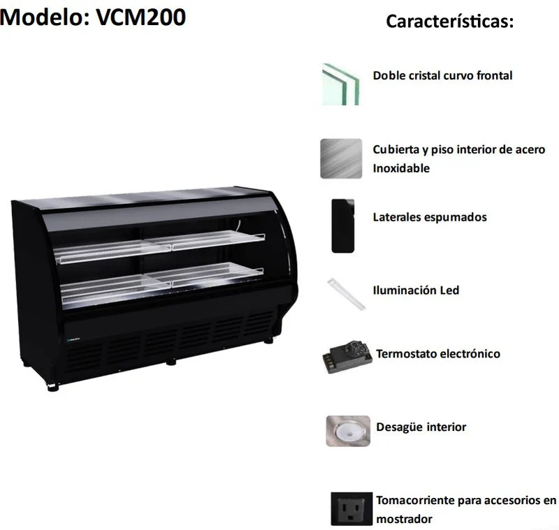 Vitrina Autocontenida de Mostrador 30.8 pies VCM200 Metalfrio