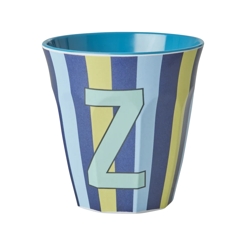 Mellem Alfabetkop - Blå - Z - Stripes