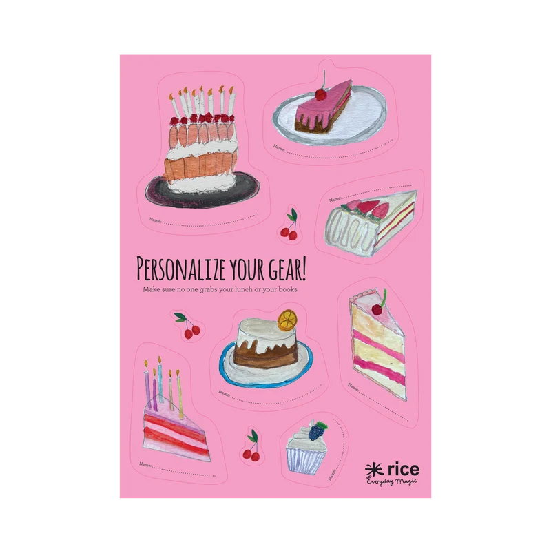 Klistermærker - Pink - Sweet Cake Print
