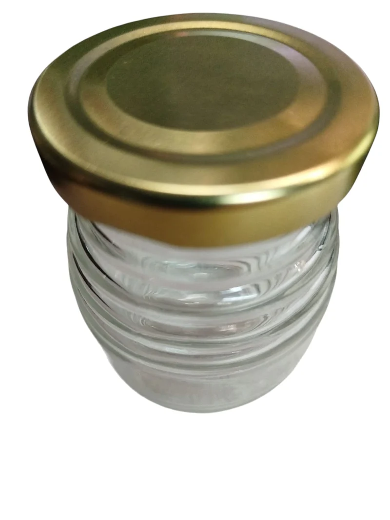 Tarro Mielero Barrilito con Tapa de 180ml de Cristal Caja de 24 pzas Lp
