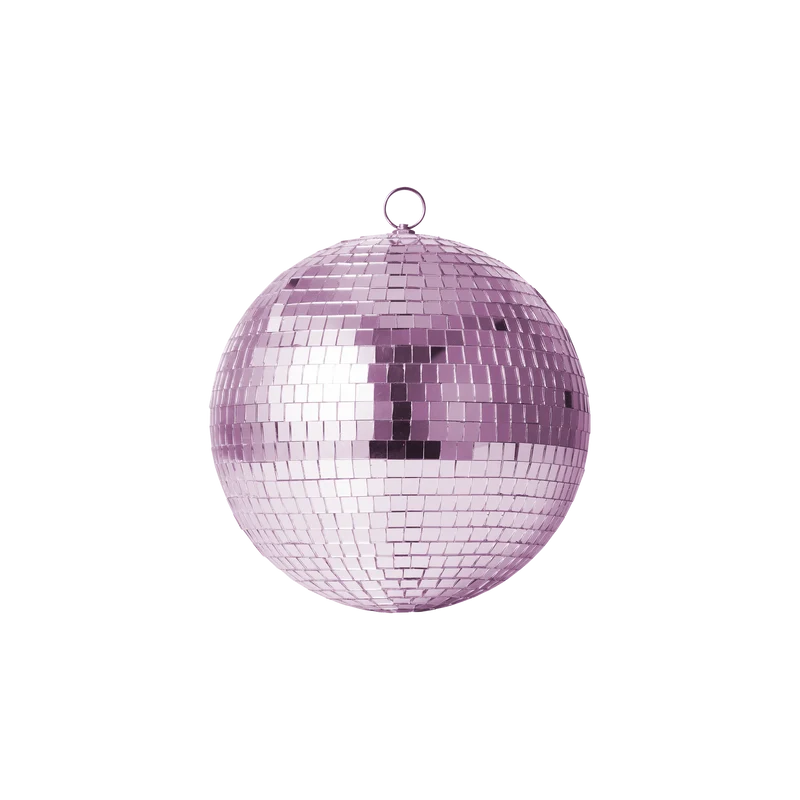 Mellem Rund Discokugle - Pink