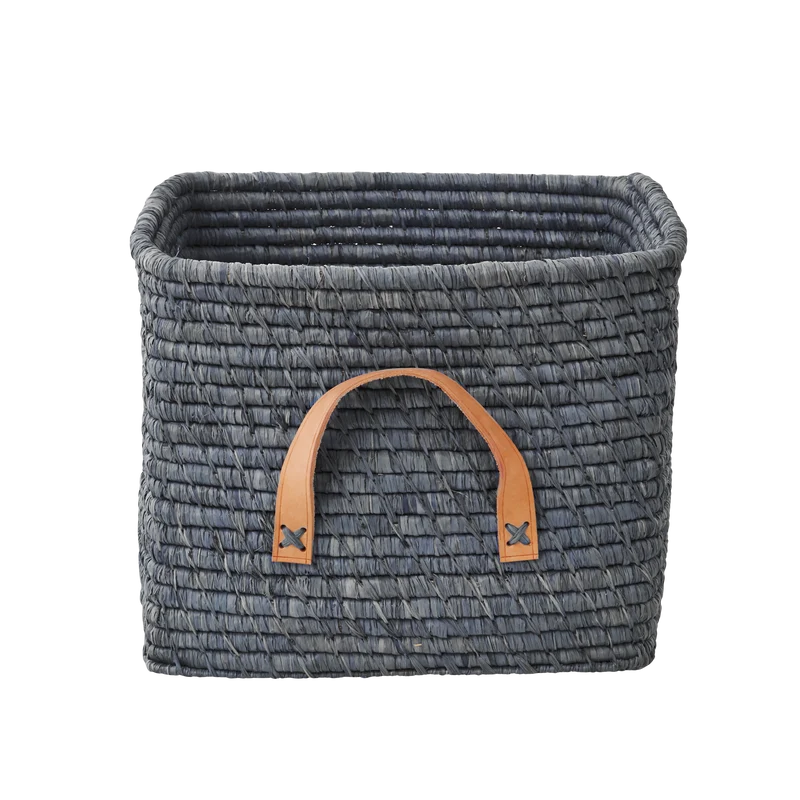Raffia Opbevaringskurv - Blå