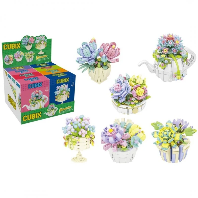 Flores em Vaso para montar - Cubix