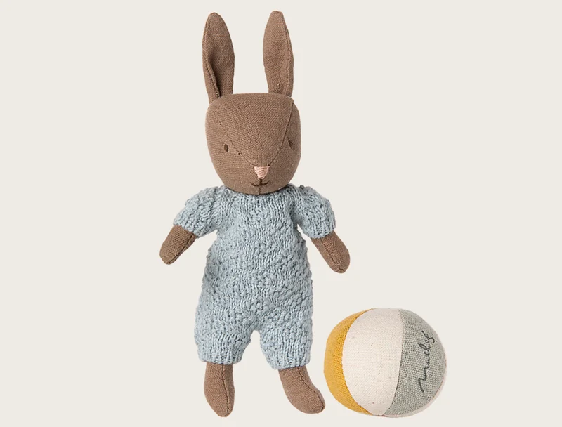 Conjunto coelho, Micro - Castanho - Azul