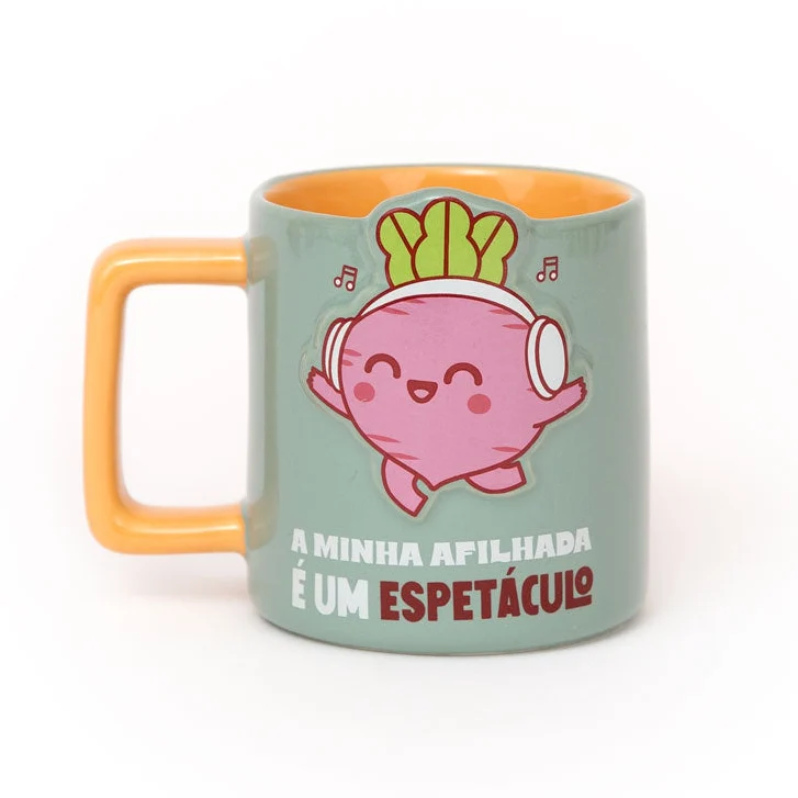 Caneca 3D beterraba - A minha afilhada é um espetáculo