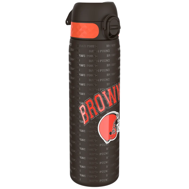 Leak Proof NFL Water Bottle, Stainless Steel, Cleveland Browns, 600ml (20oz)