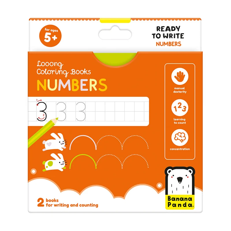 Looong Coloring Book +5Anos - Pronto para escrever números